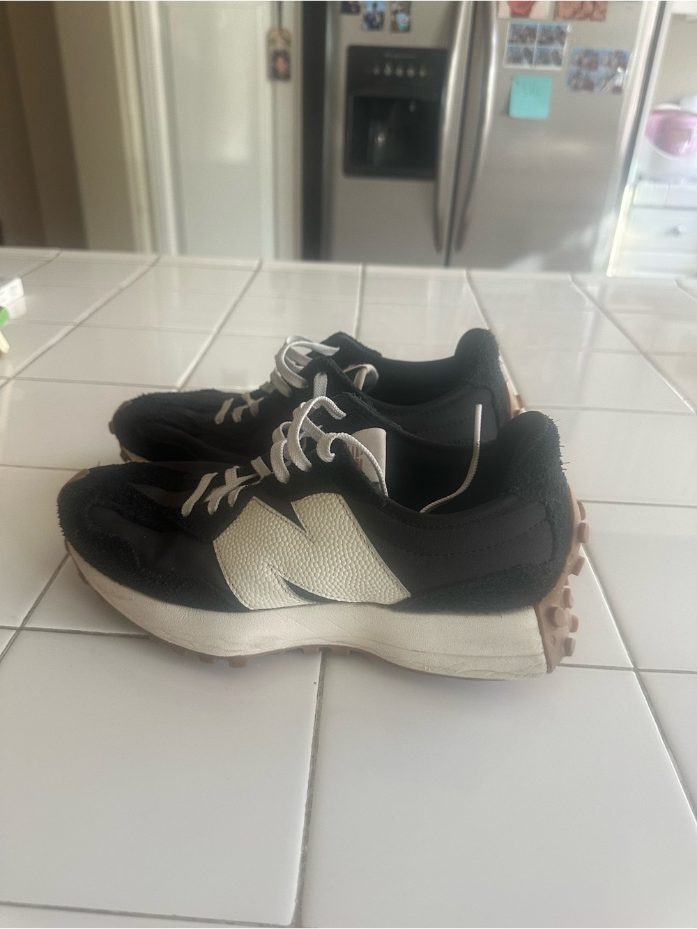 New Balance Women’s Navy and White Trail-Style Sneakers